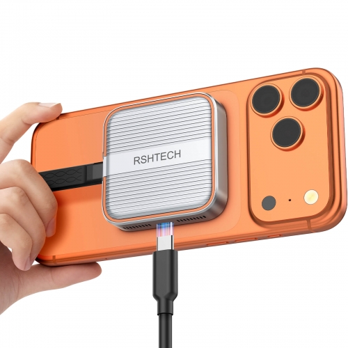 RSHTECH 磁気式 M.2 NVMe SSD エンクロージャー 100W PD対応 10Gbps USB C 3.2 2230/2242 NVMe アダプター iPhone 16 15 Pro/Pro Max/Plus ProRes、iPad Pro など対応